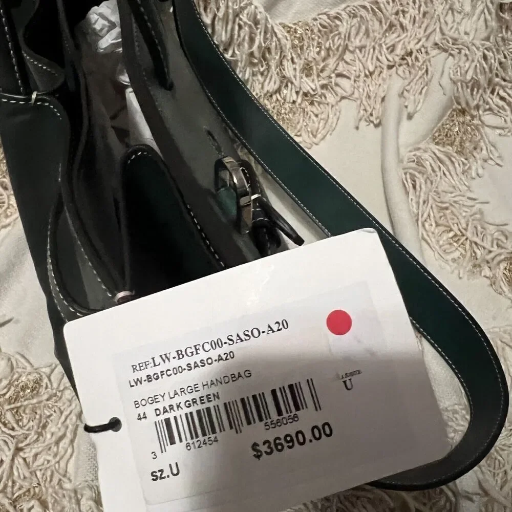 Lanvin Bogey Large Handbag 38 Dark Green NEW